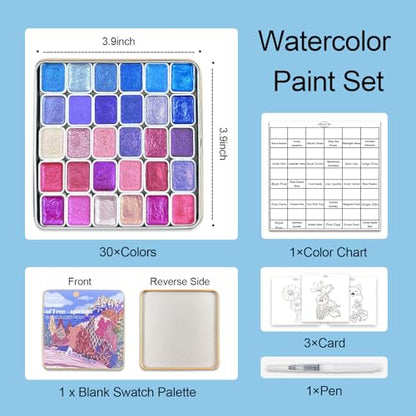 Mini Matellic Watercolor Paint Set
