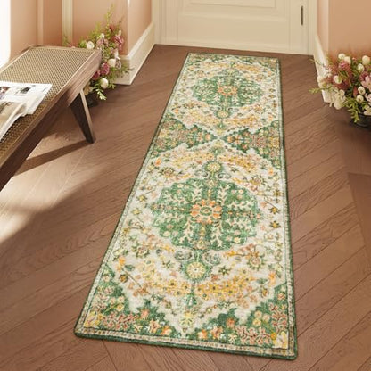 Reine Bohemian 2x6 Washable Hallway Runner Rug