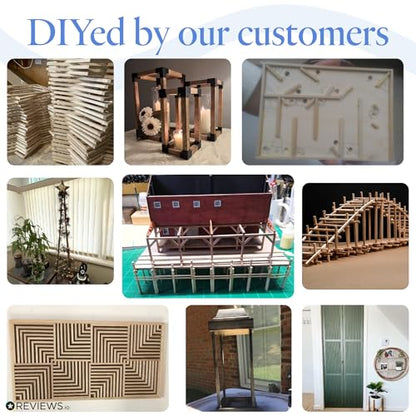 DIY Wooden Square Dowel Rod 3 (25 Count)