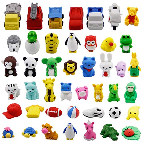 72 Pcs Assorted Animal Pencil Erasers Desk Pets (72 Count)
