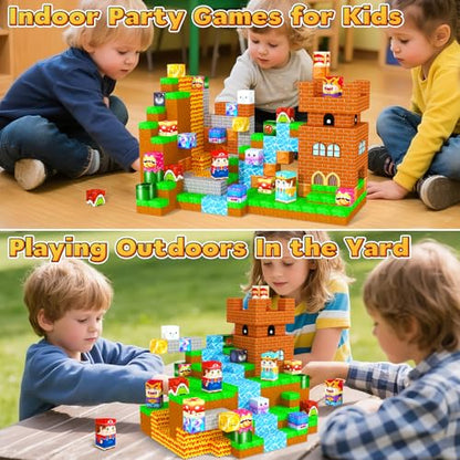 Magnetic Blocks Building Games Kids Toys for 3 4 5 6 7 8 9 10 11 12 13 Year Old Boys Girls (100 Count)