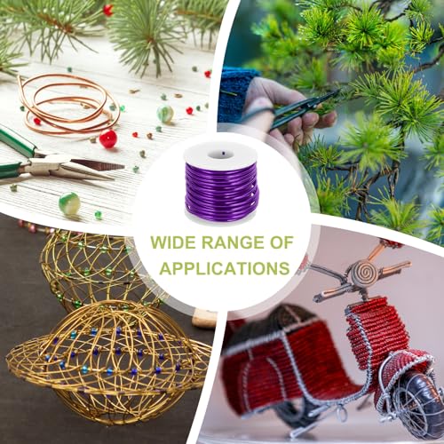 9 Gauge Anodized Aluminum Craft Wire Bendable Bonsai Training Wire 56 Feet 3mm for Sculpting Crafts Wreath Floral Beading Jewelry Making