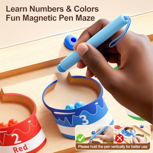 Magnetic Color Number Maze Puzzle Board (65 Count)