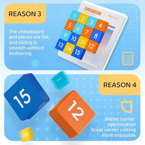 QY Toys Macaron Color 4x4 Klotski Puzzle Magnetic Sliding Number Puzzle