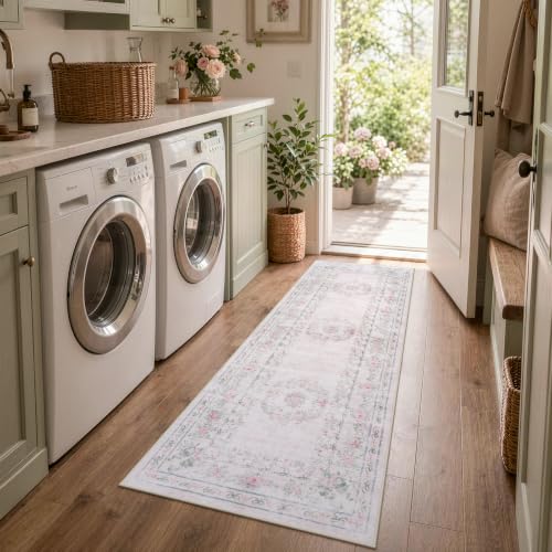 2x6 Floral Bow Runner Rug for Hallway