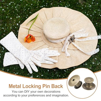 40Pcs Metal Locking Pin Backs (40 Count)