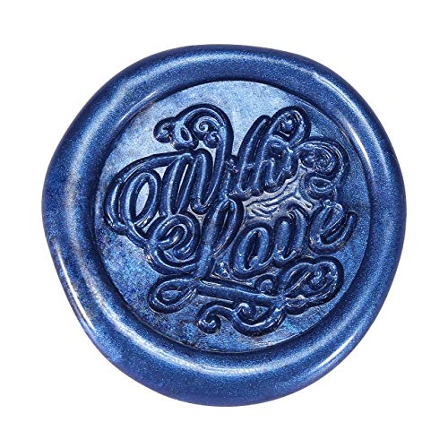 15Pcs Metallic Blue Glue Gun Sealing Wax Sticks for Wax Seal Stamp (15 Count)