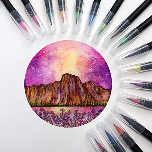 Professional Watercolor Brush Markers Pen 48 Colors of Ohuhu (48 Count)