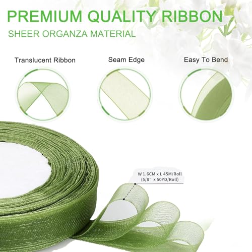 Green Ribbon for Gift Wrapping (150 Foot)