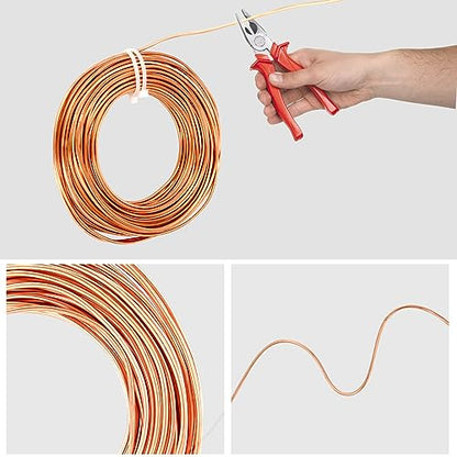 12 Gauge 2.0 mm 49 Feet 1 Pound 99.9% Dead Soft Copper Wire for Electroculture Gardening