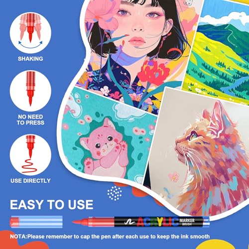 Acrylic Paint Markers for Coloring 240 Colors with 30% More Ink (240 Count)