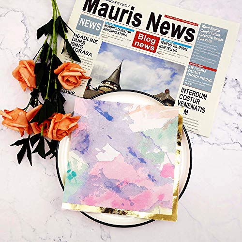 80 Pack Napkins Disposable Paper Towel Cocktail Dinner Party Decoration (80 Count)