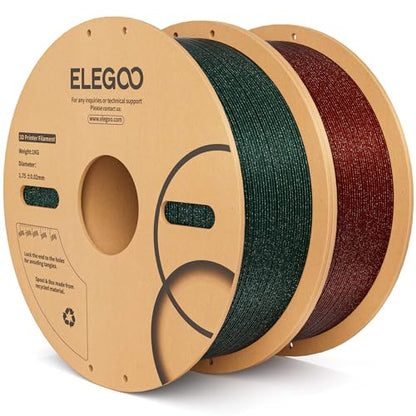 PLA 3D Printer Filament 1.75mm 2KG Sparkle Red (2 Count)