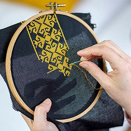 6pcs Aida Cloth 14 Count Cross Stitch Fabric