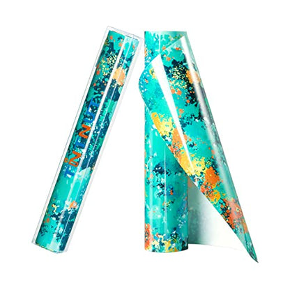 Teal Splash Heat Transfer Vinyl Roll
