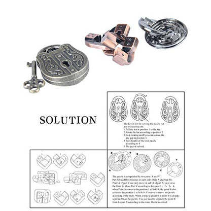 Brain Teaser Puzzle for Adults Puzzles Metal Hole Lock Adult Educational Toy Jigsaw IQ Puzzle
