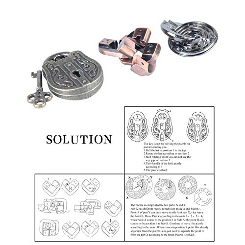 Brain Teaser Puzzle for Adults Puzzles Metal Hole Lock Adult Educational Toy Jigsaw IQ Puzzle