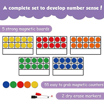 Magnetic Ten Frame Set (5 Count)
