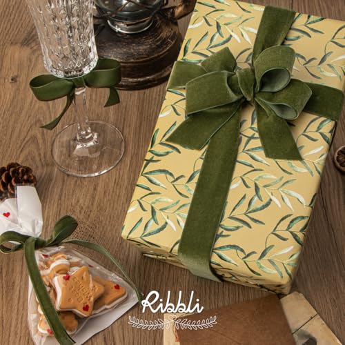 Moss Green Velvet Ribbon