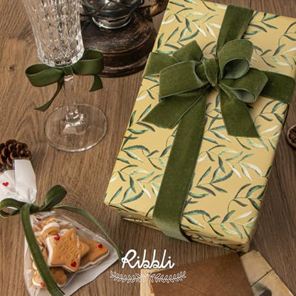 Moss Green Velvet Ribbon