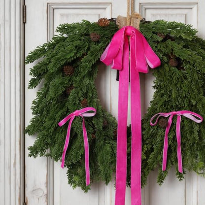 Hot Pink Velvet Ribbon