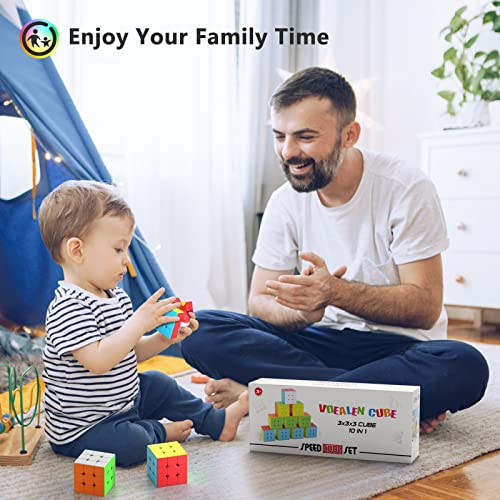 Full Size 3x3x3 Speed Cube Set (10 Count)