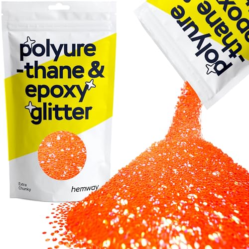 Resin Glitter Fluorescent Peach 100g Extra Chunky (3.5274 Ounce)