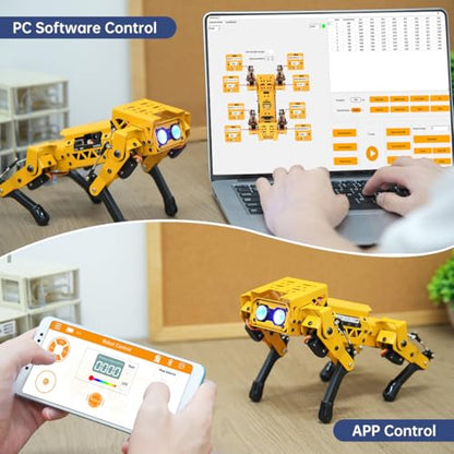 MechDog Robot Dog for Arduino Scratch Python Starter Smart Robot Kit with ESP32 AI Camera