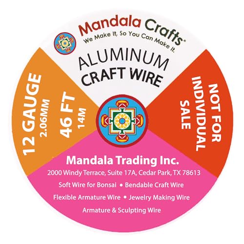 12 Gauge Rose Gold Tone Combo Anodized Aluminum Craft Wire (276 Foot)