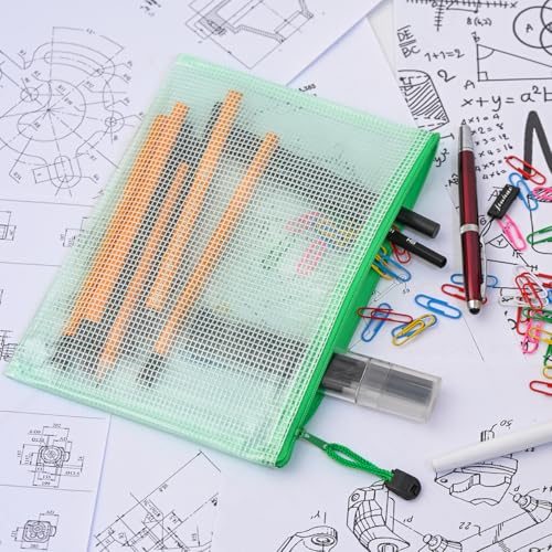 10 Pcs Zipper File Bags (10 Count)