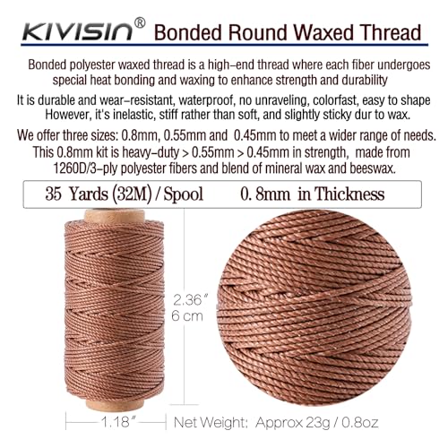 12 Classic Colors Round Waxed Thread (12 Color)