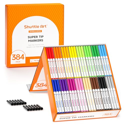 384 Pack Washable Super Tips Markers (384 Count)