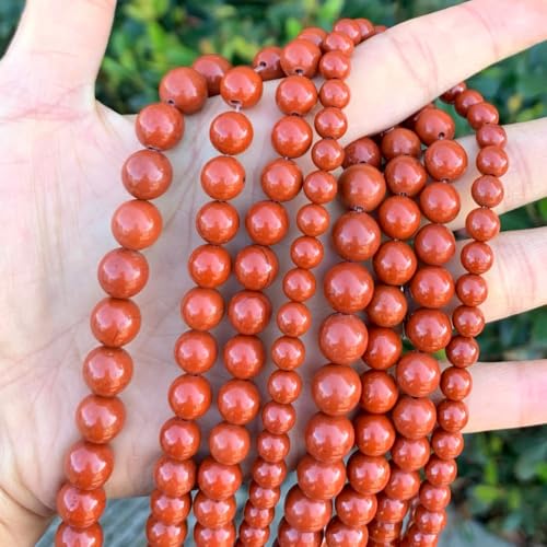 35pcs Adabele Natural Grade A Red Jasper Gemstone 10mm Round Beads (37 Count)