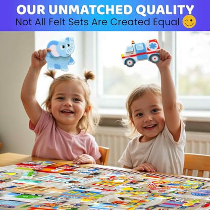 City Felt Board for Kids 3 (61 Count)