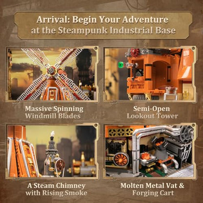 Steampunk Windmill Workshop Building Set for Adults