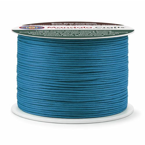 0.5mm Dark Blue Waxed Cord (327 Foot)