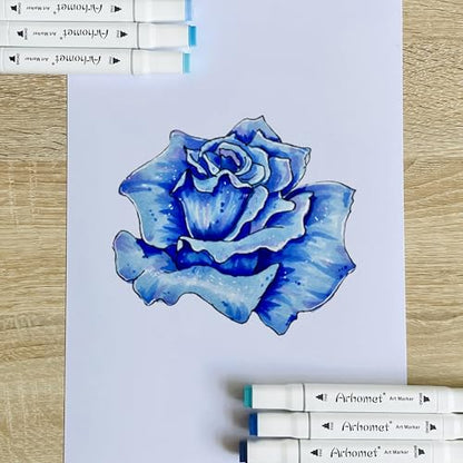 6Pcs Blue Colors Sea Ocean Sky Alcohol Markers Set (6 Count)