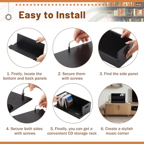 4 Set Wooden CD Storage Box (4 Count)