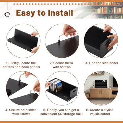 4 Set Wooden CD Storage Box (4 Count)