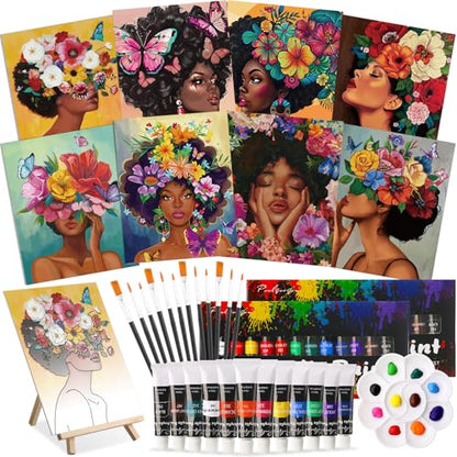 36 Pcs Paint and Sip Kit Gift for Adults 8''x10'' (36 Count)