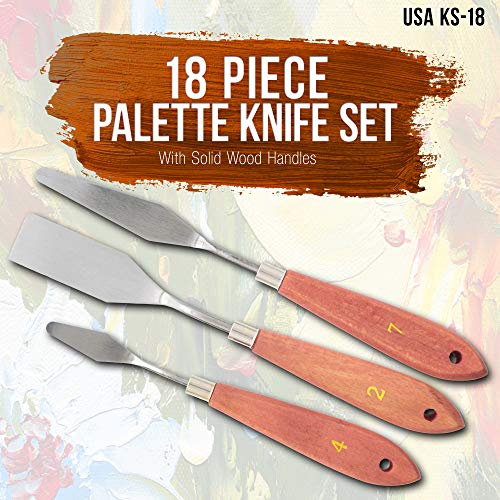 18 Piece Stainless Steel Palette Knife Set (18 Count)
