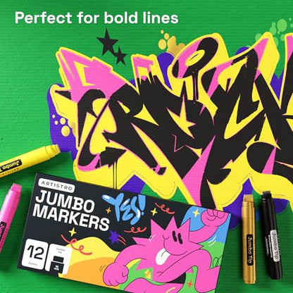 12 Multicolor Paint Pens for Glass Marking (12 Count)