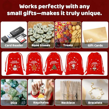 Small Christmas Gift Bags with Drawstring (6.7726 Ounce)