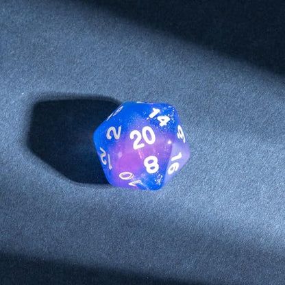 7 Die DND Dice Set Polyhedral Dice Set with a Leather Dice Bag (7 Count)