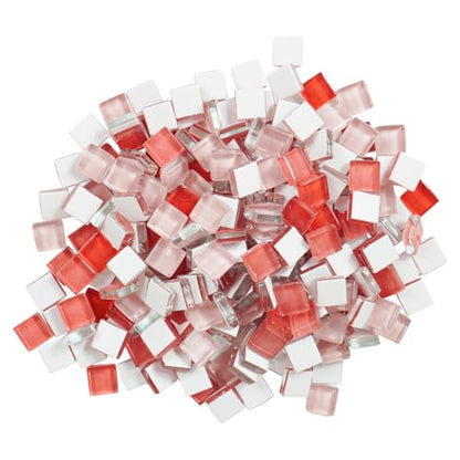 Square Glass Mosaic Tiles Bulk for Adults Crafts Supplies