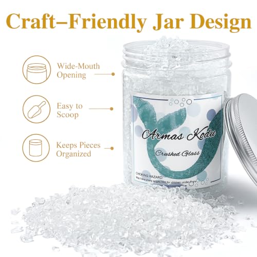 Clear Crushed Glass for Resin Art & Crafts