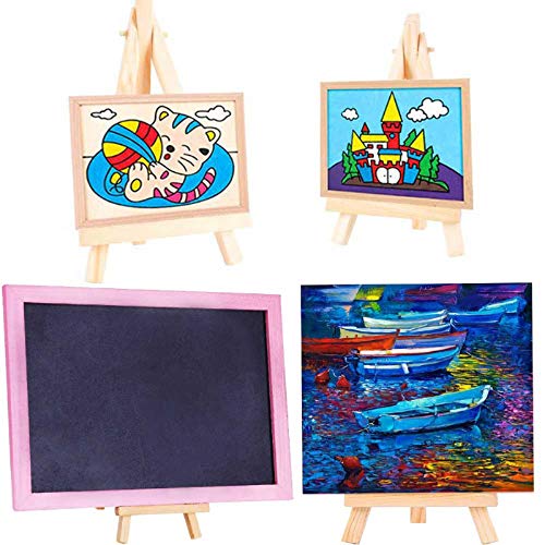 9.4 Inches Tall Wood Easels Set of Tabletop Display Easels (6 Count)