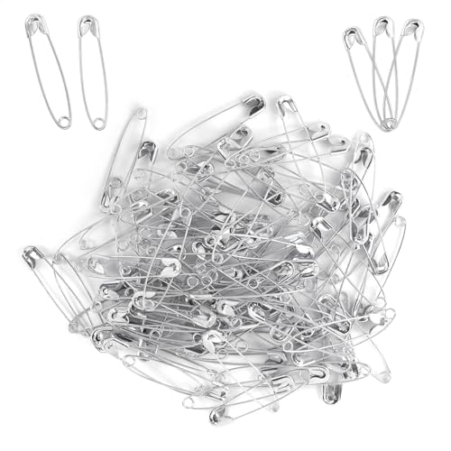 100 Pack Silver Safety Pins Assorted (100 Count)