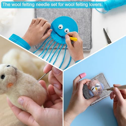 Needle Felting Pad 7.09"x7.87"x1.38" Wool Needle Felting Mat Sponge Foam Pad Block for Needle Felting Projects