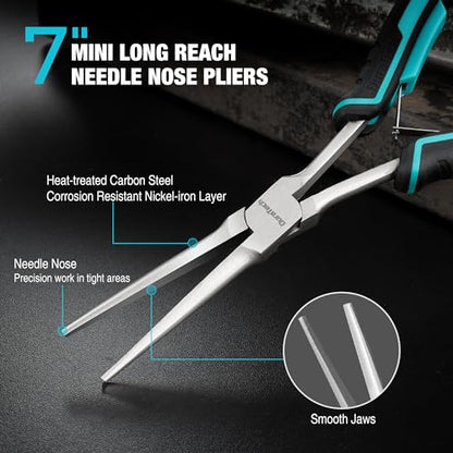7" Long Reach Needle Nose Pliers